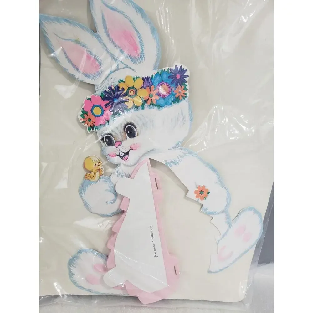 NEW‎ 1980 Vtg Easter Bunny Honeycomb Decor Centerpiece mod retro 70s Beistle